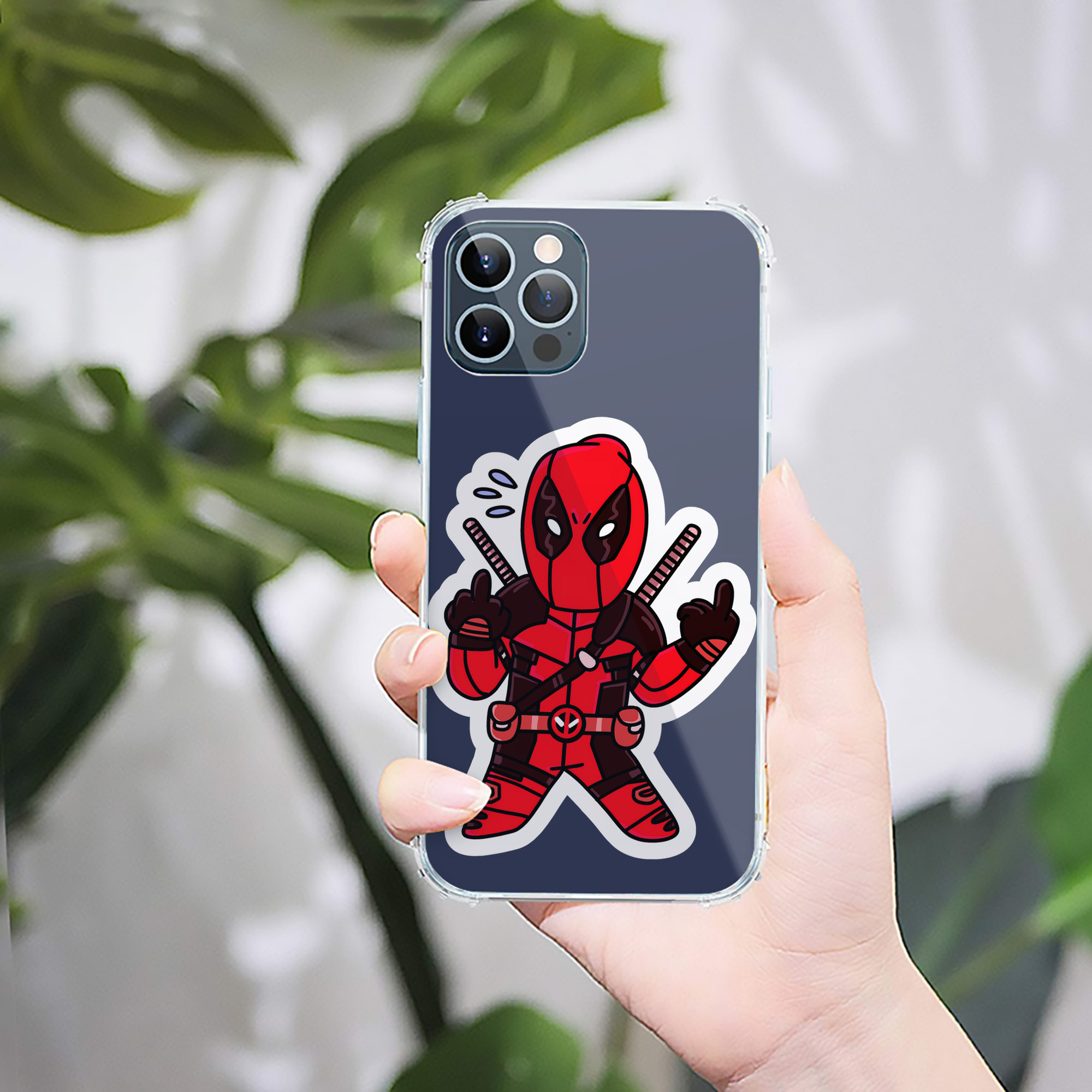 （画像用） Deadpool デッドプール 【iPhone 12シリーズ対応】透明スマホケース（クリアソフトケース）